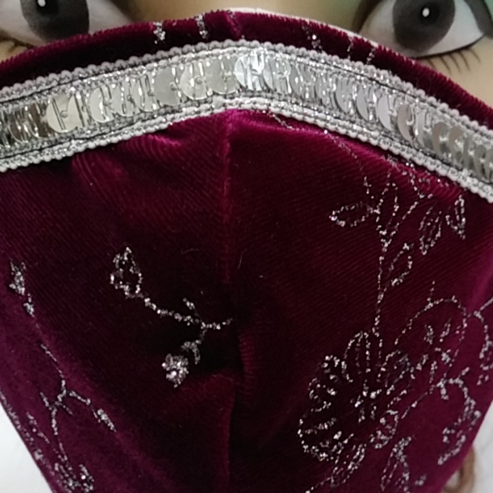 Facemask/Silver Roses - Picture 3 of 4